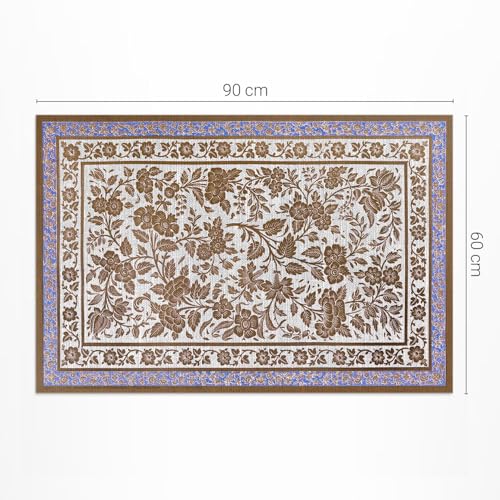 Tapis en vinyle extérieur 60x90 cm résistant décoloration rectangle PVC - 4
