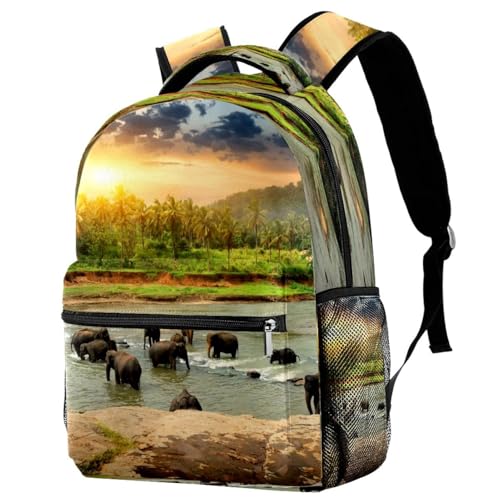 Sac à dos d'école éléphant multicolore : confort dorsal garanti