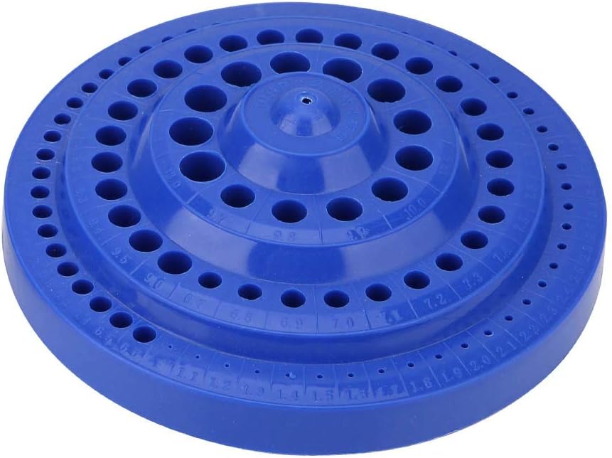 Drill Bit Storage Case 1-13mm Round Shape Drill Bit Organizer Hole Tool Container 100 Holes Used to Store Nail Drill Bits