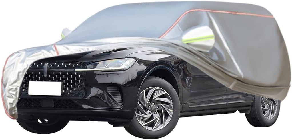 WOLWES Car Cover are Suitable for Lincoln Corsair All-Weather Windproof, Snowproof, Rainproof, UV-Protected and Breathable All-Season Universal with Side Door Zip Oxford Cloth Car Cover (Color : Whit