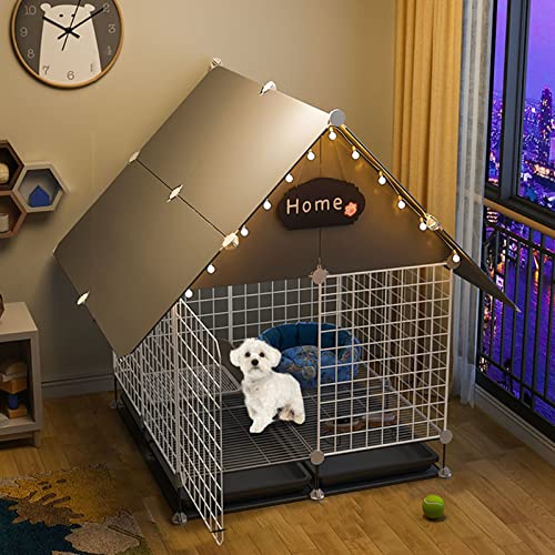 GHKFEJGDEN キャットプレイサークル - キャットケージ 屋内 猫小屋 クレート ペットベビーサークル 小動物用 金属ワイヤー キャットハウス 屋内 丈夫 ペットエンクロージャー ウサギ、バニー、モルモット、チンチラ用