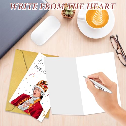 Hamilton Birthday Card with Envelope, Funny Birthday Cards for Men Inspired by Hamilton the Musical, Perfect Paper Greeting Birthday Gift Card for Husband or Son, Theatre Lovers Gift - Image 2