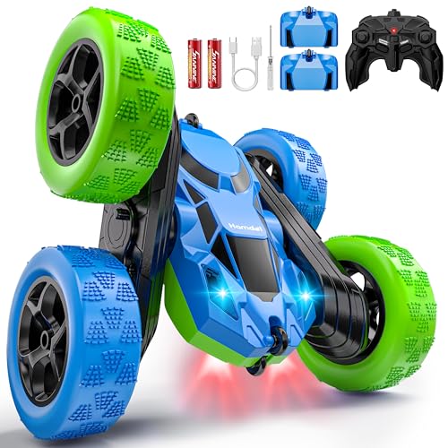 Image of Hamdol Upgraded RC Car for Kids, 360 Rotating Double Sided Stunt Vehicle with Headlights, 2.4GHz 4WD Remote Control Car, USB-C Rechargeable Electric Toy, Birthday for Boys & Girls