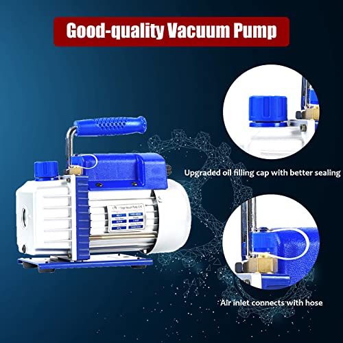 P Pbautos U-3CFM-UPD5T 5 Gallon Tempered Glass Lid Vacuum Chamber With Pump, Degassing Chamber Kit thumb #4