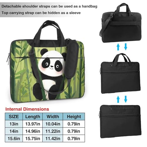 Bolsa para portátil impermeable Panda Forest 14" miniatura 3