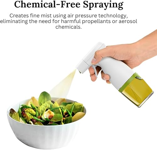 Miniatura 3 de Prepara Simply Mist Olive Oil Sprayer, Chrome Band, White/Green