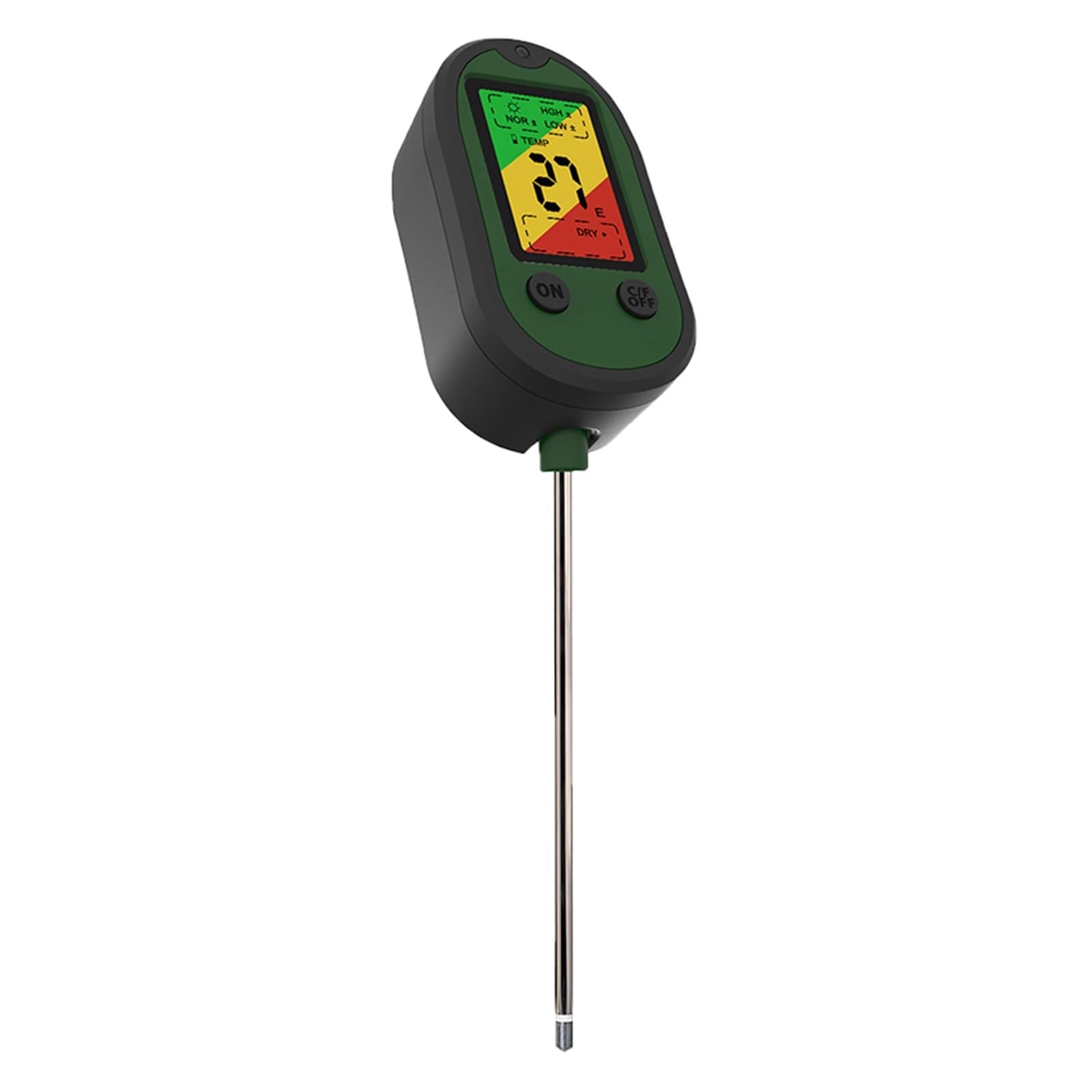 Probador de suelo 5 en 1, medidor de PH, medidor de humedad de plantas, temperatura, luz solar, medición de intensidad, análisis, alarma, Monitor de prueba de acidez del suelo