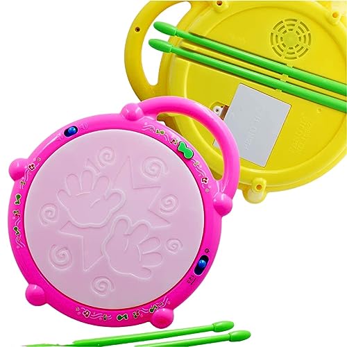 Image of Musical Drum Toy with 2 Mallets for Kids | Multicolor 3D Lights | Dynamic Musical Instrument | Toy for Baby and Toddlers | Battery Operated Toy | for 2 3 4 5 6 Year Old Boys & Girls