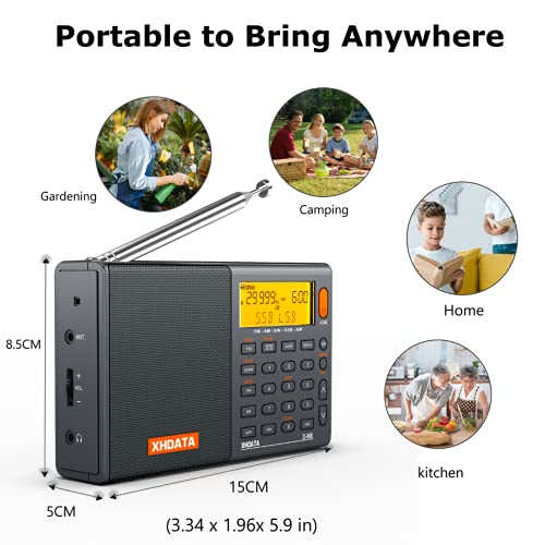 image for XHDATA D-808 Portable Digital Radio FM SW MW LW SSB RDS DSP Air Band 