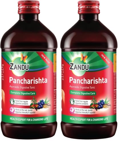 Image of Zandu Pancharishta Ayurvedic Digestive Tonic 900ML | 15 Day Pack | Relief from Regular Gas, Bloating, Acidity & Indigestion From the Root (Pack of 2)
