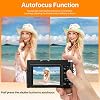 4K Digital Camera for Photography Autofocus 16X Digital Zoom, 48MP Vlogging Camera with 32GB SD Card, 3'' 180 Flip Screen Compact Camera,2 Batteries