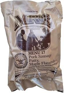 Military MRE Single Meal Inspection Date May 2025 or Newer(Maple Sausage Patty)
