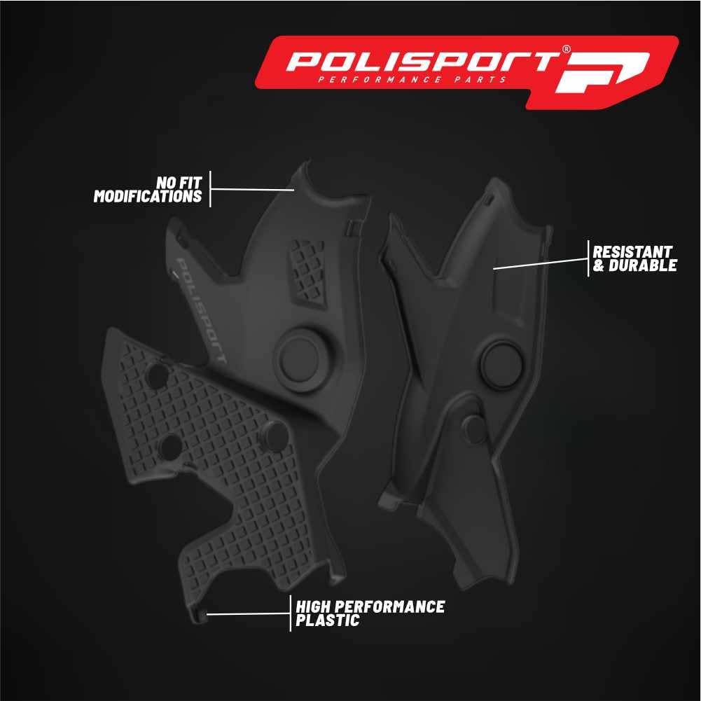 POLISPORT 8505800001 - Protector de Chasis para Yamaha Ténéré 700 19'-25' - Diseño Slim, Mayor Agarre y Protección Duradera, Color Negro