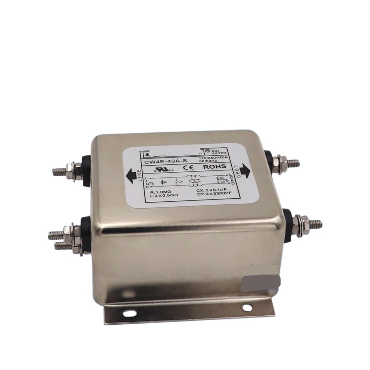servo Power Filter 220V Single-Phase AC CW4E 30A Anti-Interference 40 Purification S(CW4E -20A -S 220V AC 20A)