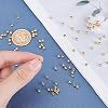 PH PandaHall 300pcs 4mm 14K Gold Plated Beads Mini Round Jewelry Beads Waist Loose Bead Smooth Metal Brass Bead for Friendship Bracelet Bikini Belly Chain Beach Layered Satellite Jewelry Making #5