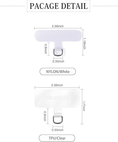 Miniatura 7 de Project-cb Paquete de 2 pestañas de amarre para teléfono parche universal para teléfono sin adhesivo pieza de repuesto de correa para teléfono