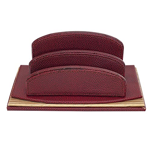Majestic Goods Organizer, Executive Office Desk Organizer, Burgundy And Gold (W1064) #TOP5