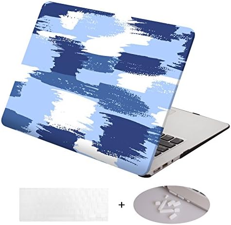 DWON MacBook Air 13 Inch Case with Keyboard Cover and Dust Plug for Apple MacBook Air 13 Inch Sleeve Model A1369 and A1466 - Ocean Blue