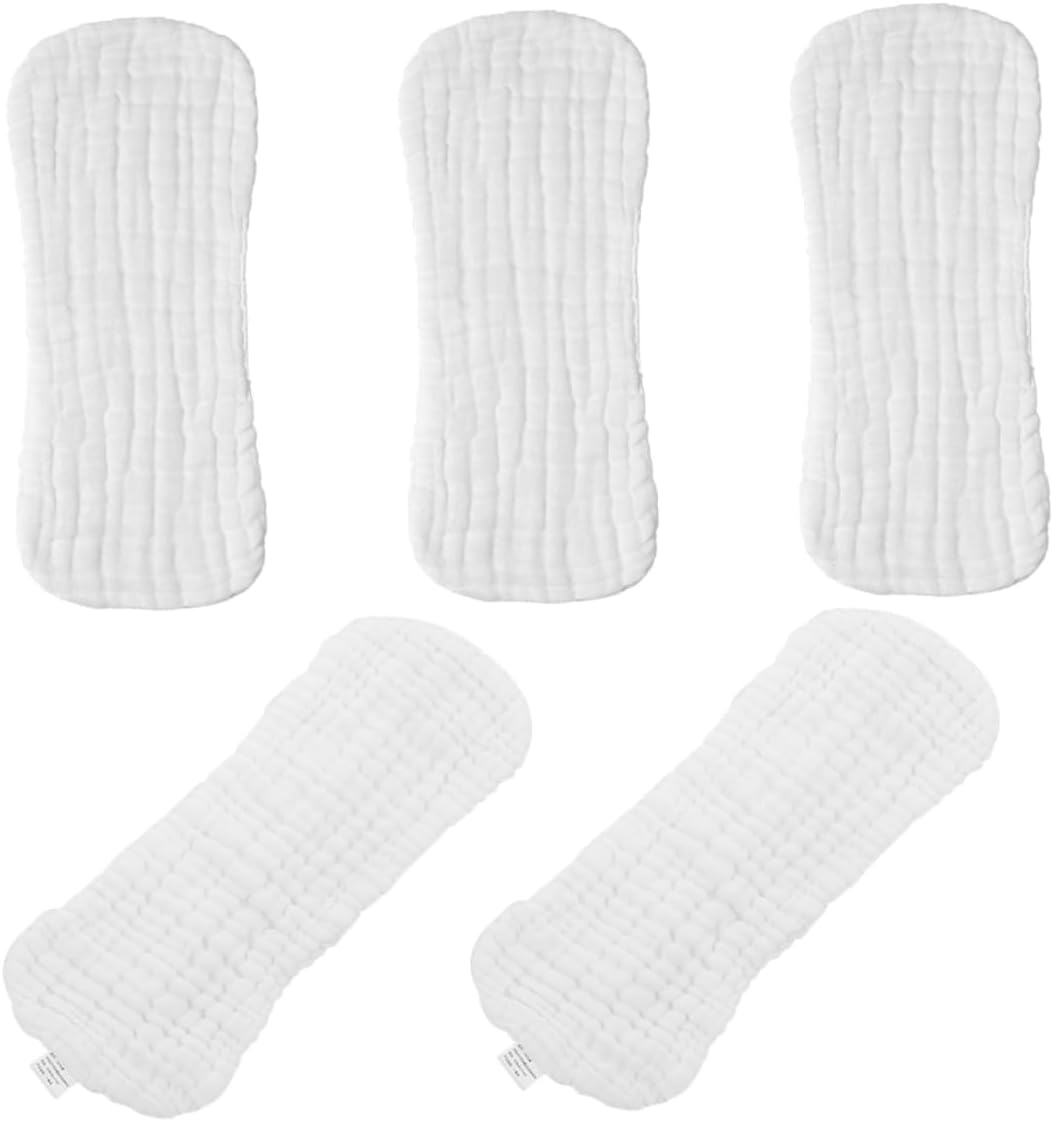 5pcs Cotton Diapers Liners for Newborns Reusable Absorbent Cloth Diapers Made of Cotton Breathable Design for Home and Months Snug and Comfortable