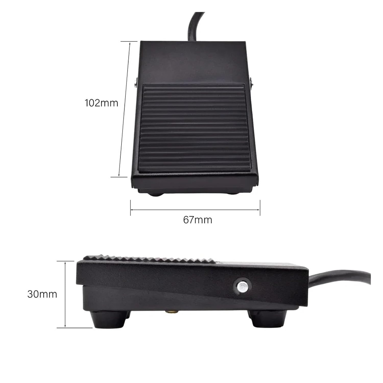 1pc TFS-1 Metal Non-Slip Momentary Electric Power Foot Pedal Switch 220V AC 10A Waterproof SPDT Black On Off 1NO1NC Footswitch
