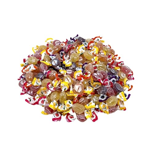Premium Italian Fruit Jelly Candies - 2.25lb 4 Flavor Assortment- Vegan, Gluten Free, Natural Flavors, Individually Wrapped Soft And Chewy Candy Perfect For Holidays, Parties, & Gifting Bulk (36 Oz) Made In Italy