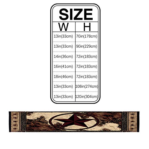 Custom Bed Usa Vintage Style Table Runner 13X90Inch Linen Burlap Table Runners Non-Slip Heat Resistant Cloth Placemat Home Decor For Wedding Banquet Party - Western Texas Star On Wood Panel Rustic #TOP4