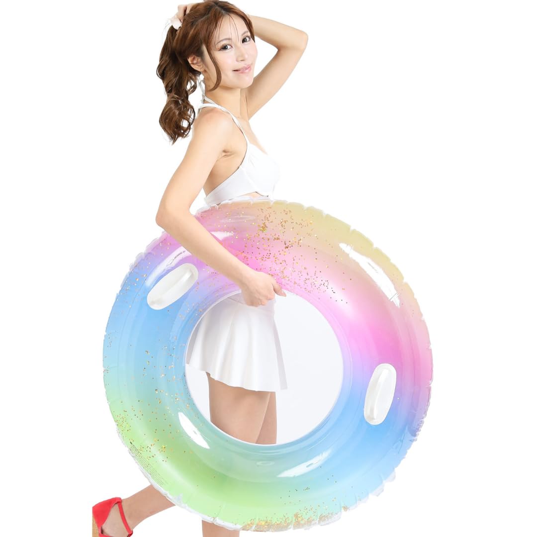 Amazon.co.jp: 【Amazon.co.jp限定】浮き輪 100cm 取っ手付き
