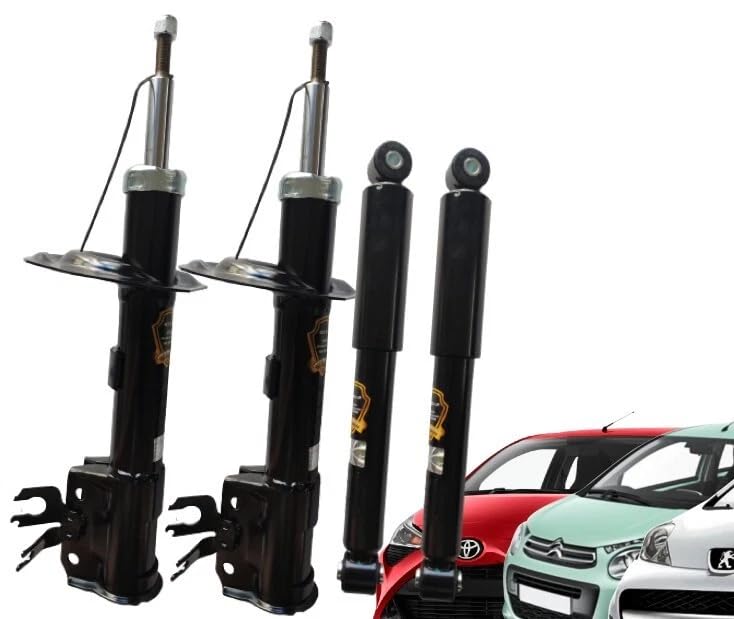 4 AMMORTIZZATORI ANTERIORI E POSTERIORI PER CITROEN C1 PEUGEOT 107 TOYOTA AYGO