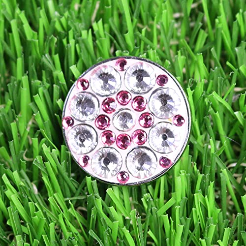 Myartte Crystal Golf Balll Markers With Golf Necklace For Lady Golfer (Pink) #TOP1