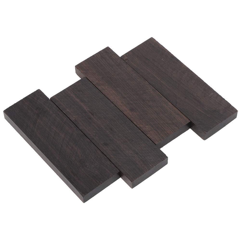 Madera de Ébano para Instrumentos Musicales, 4 Piezas, 12x4x1 cm, Material Original DIY, Mango de Madera, Reemplazo