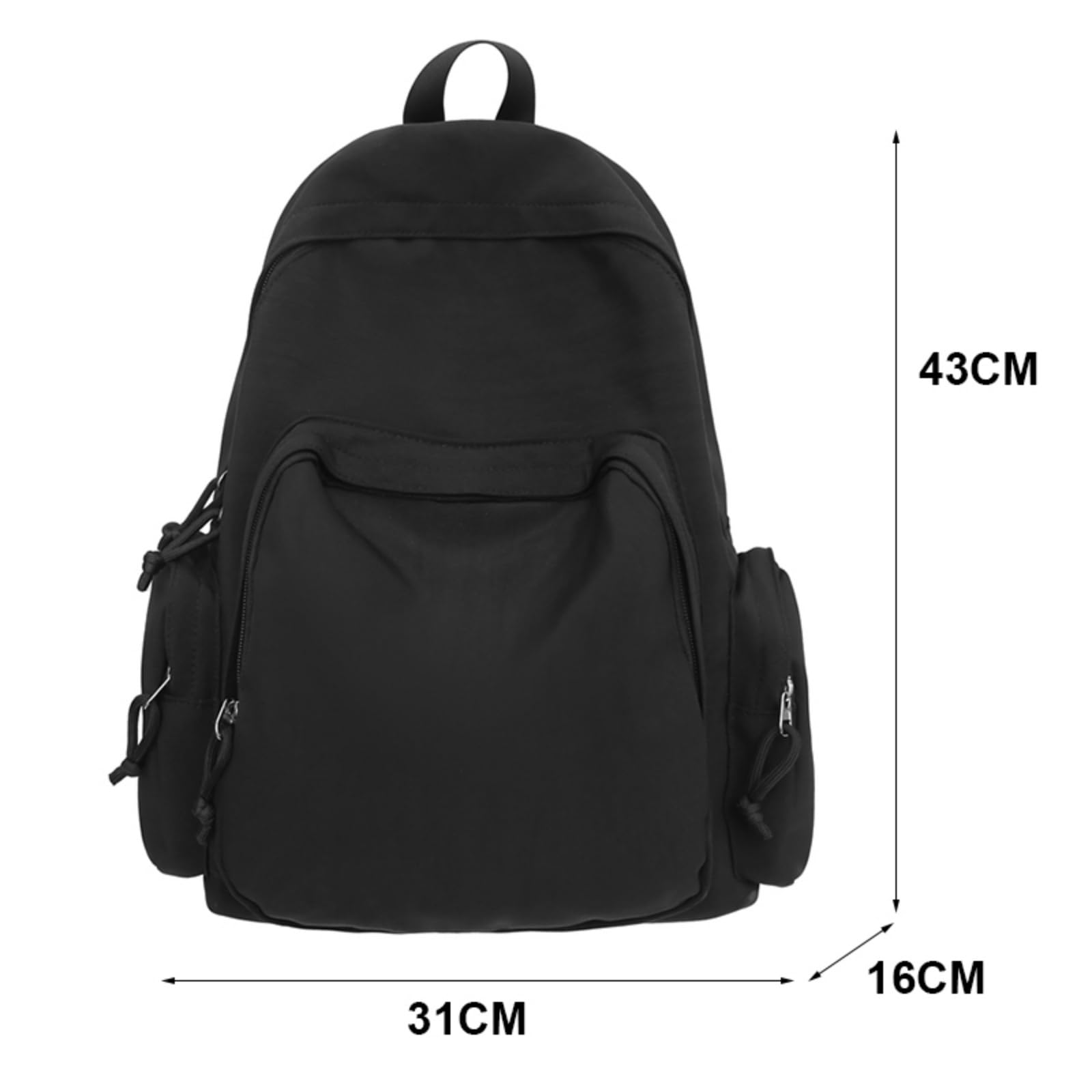 Zaino per Laptop A Colori Solidi di Moda, Borsa Scolastica College Ad Alta capacità Uso Quotidiano Viaggio Femminile-green-31x43x16 Cm