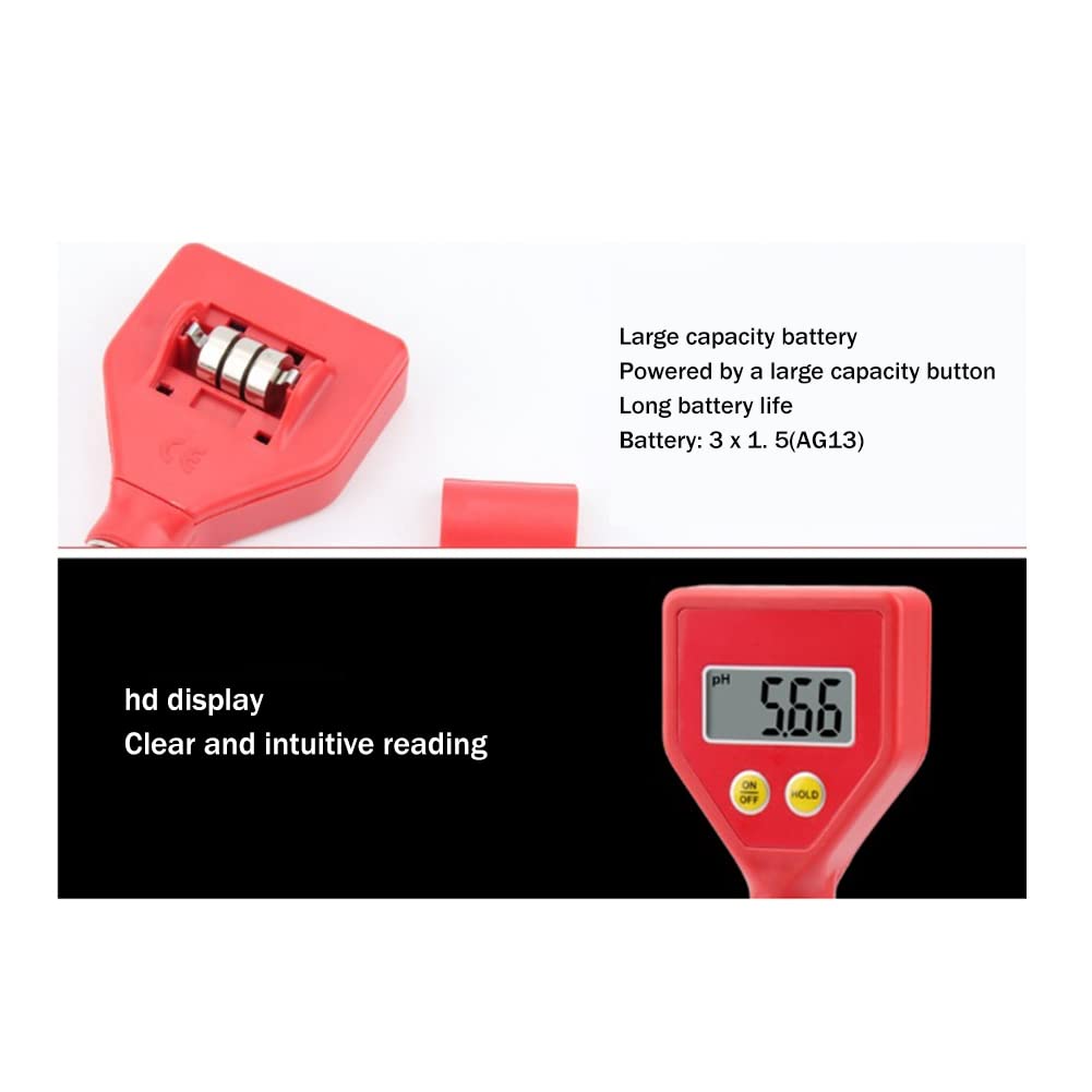 con electrodo de vidrio que mide PH-98108 para agua/queso/leche/suelo rango de prueba PH de 0,00 a 14,00 PH
