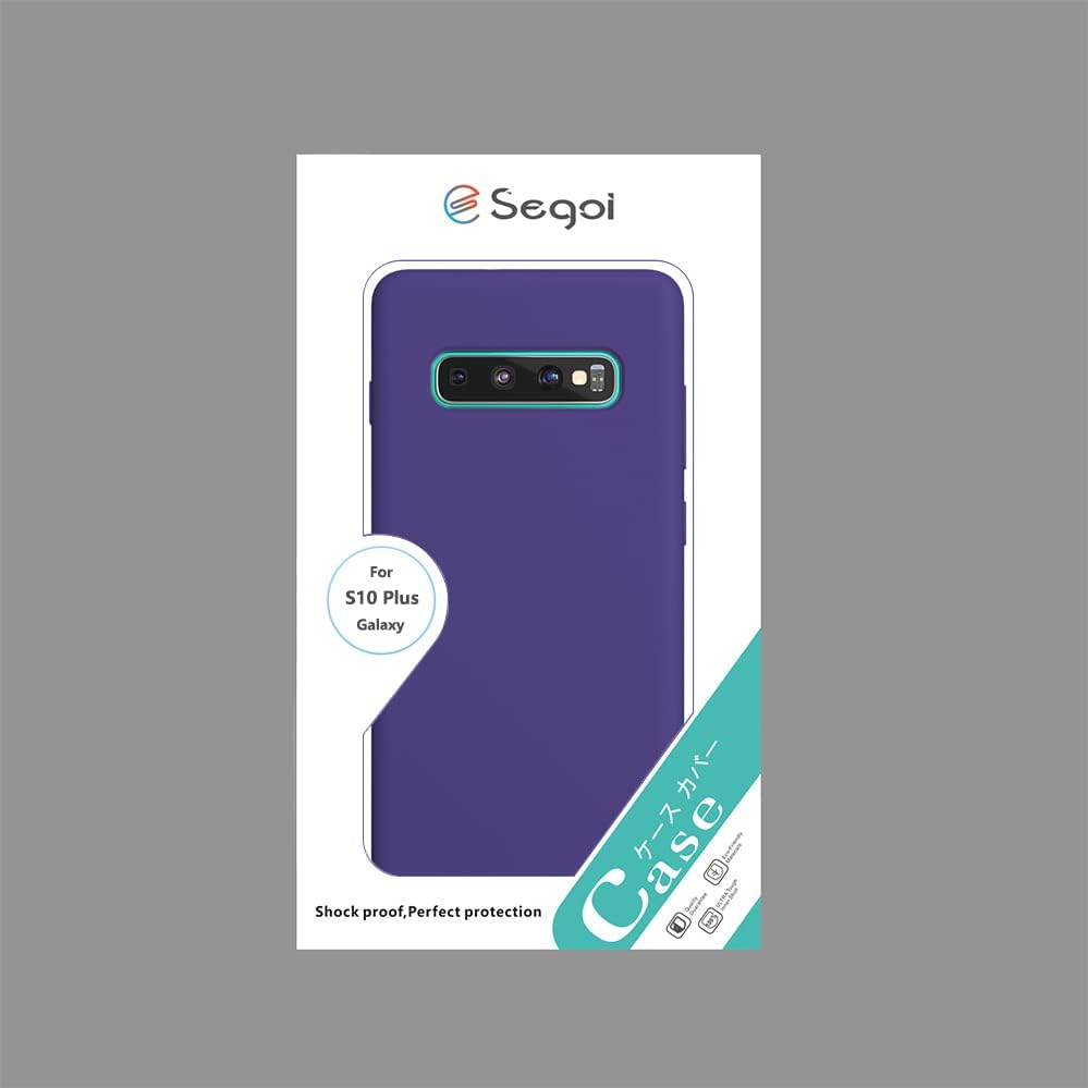 Miniatura 7 de E Segoi Funda diseñada para Galaxy S10 Plus de 6.4 pulgadas, S10+ de goma de gel de silicona líquida a prueba de golpes, cojín de forro de tela de