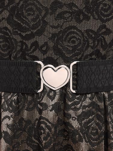 Image of Rosegal Women Plus Size Retro Lace Belt Party Cocktail Dress