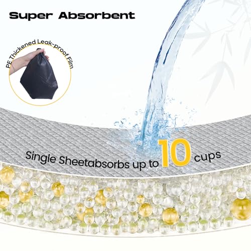Image of Pee Pads for Dogs 30 inchx36 inch Charcoal Puppy Pads 50 Counts Small Disposable Activated Carbon Super Absorbent Full Edge-Wrapping Pee Pads Odor-Control Training Pads for Doggie Cats Rabbits