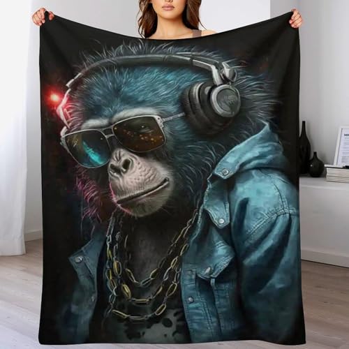 Tapis douillet DJ Singe couverture polaire flannel douce - 2
