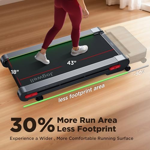 Image of Jogwell Walking Pad Treadmill with 12% /20% Auto Incline, 3.5HP Brushless Ultra-Quiet, Under Desk Treadmill for Home Office, 400 LBS Capacity, 30% Wider Deck, Vertical Storage