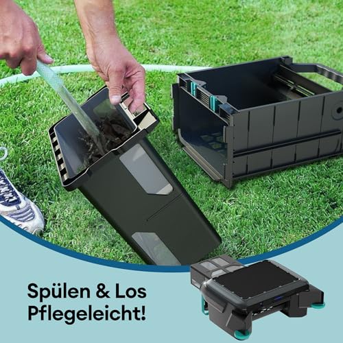 Ultenic S1 Poolroboter Kabelloser Poolsauger, Solarbetriebener Poolskimmer, 6 L Kapazität, Poolroboter Akku mit Selbsteinparkfunktion, Hybridenergieversorgung, Fernbedienung