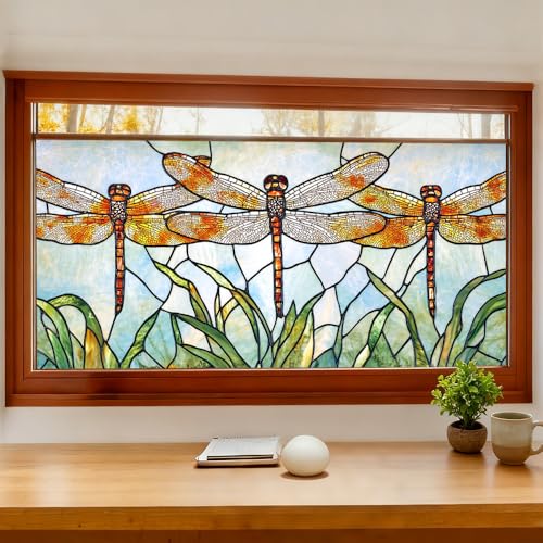 Película para ventana de PVC 39.3 x 17.7 pulg con diseño miniatura 4
