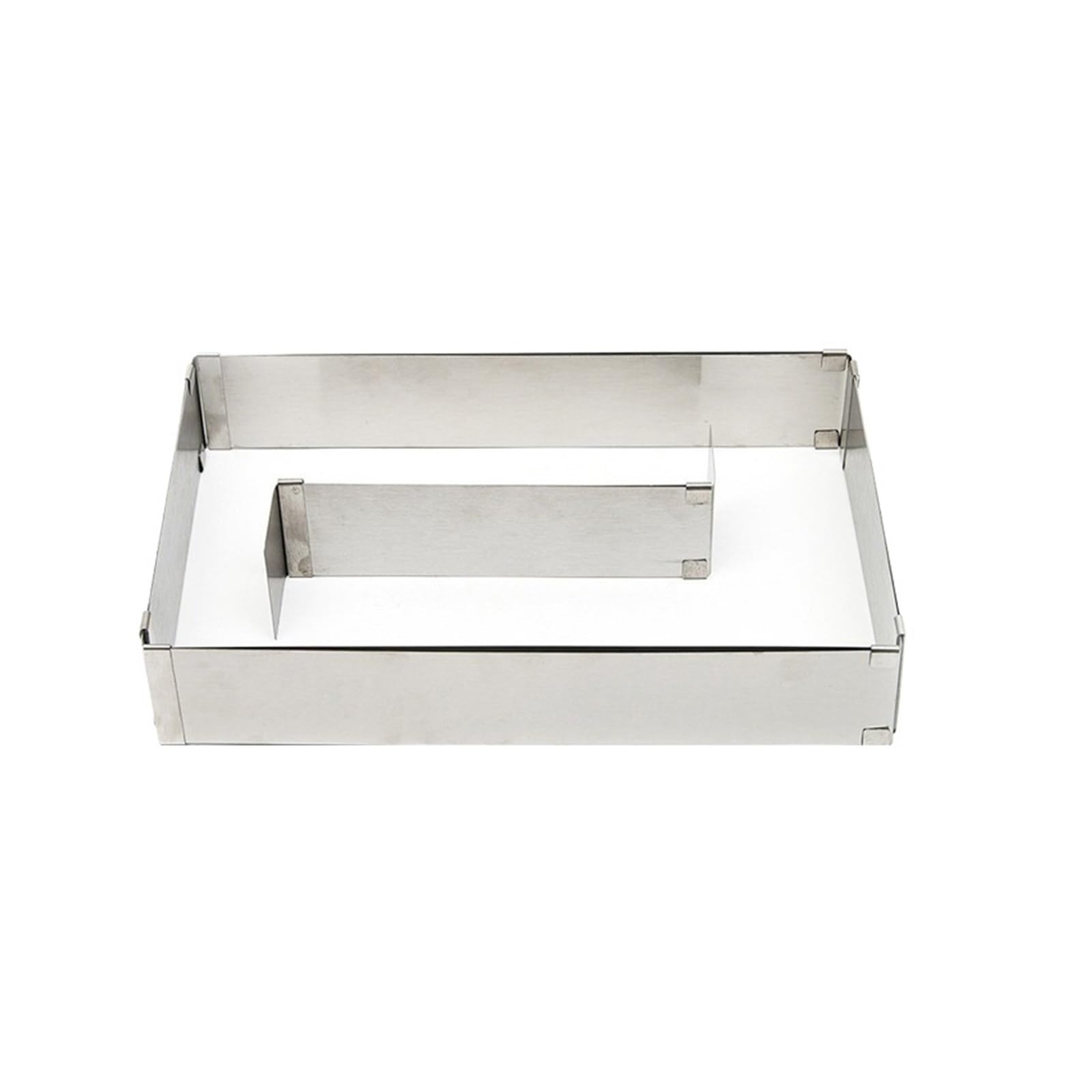 Anillas para Reposteria Molde de Anillo Mousse Acero Inoxidable Ajustable for Hornear Pasteles(Rectangle Cake Mold)