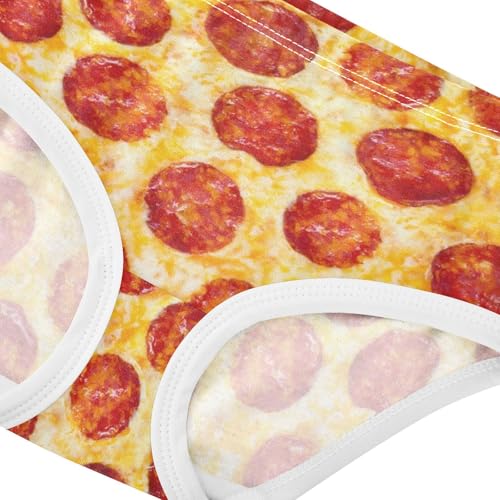 Little Girls' Soft Cotton Underwear Kids Breathable Comfort Pizza Panties Briefs Toddler4