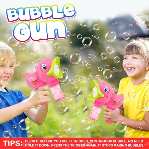 Image of Zest 4 Toyz Bubble Gun for Kids | Duck Bubble Blowing Toy with Bubble Solution | Bubble Shooter Duck Design Easy-to-Use for Boys and Girls - Pink
