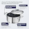 Tramontina Utsava Tri-Ply Clad Stainless Steel 5-Quart Casserole with Lid and Ceramic Non Stick Interior, Induction-Ready Dutch Oven Pot #2