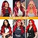 QTHAIR #1B/4/Red Ombre Body Wave Human Hair Bundles 18A Grade 3 Tone Black Burgundy Red Human Hair Bundles18'' 20