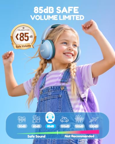 Acer OHR727 Kids Bluetooth Headphones Travel, Over‑Ear Comfort Design - image 3