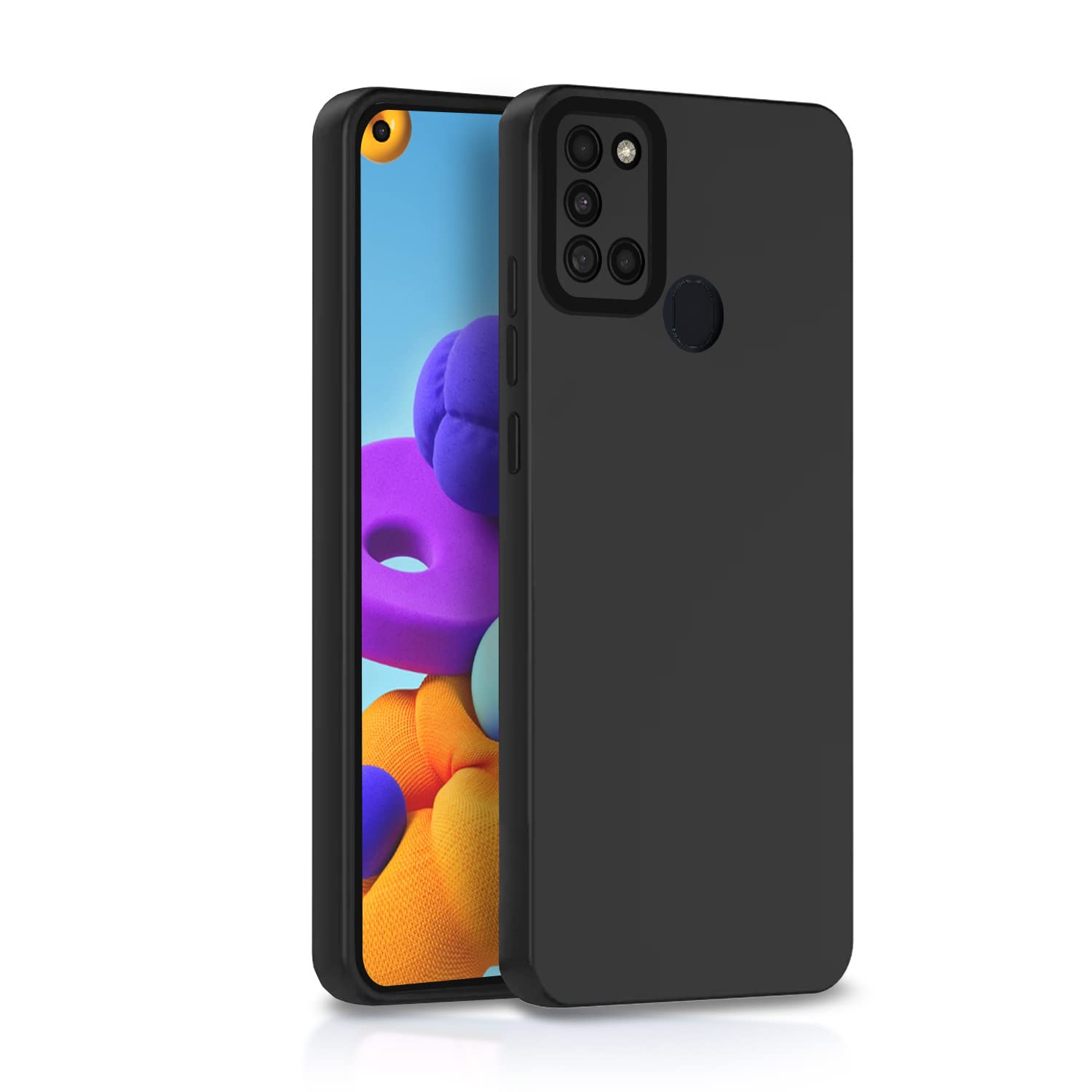 Pikkme Samsung Galaxy A21s Back Cover Soft Matte Liquid Silicone TPU | Camera Protection | Shockproof Slim Back Case for Samsung Galaxy A21s (Black) Pikkme Samsung Galaxy A21s Back Cover Soft Matte Liquid Silicone TPU | Camera Protection | Shockproof Slim Back Case for Samsung Galaxy A21s (Black)