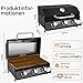 TLSUNNY 3 Brenner Gasgrill Klein, Kompakt Tischgasgrill mit Emaillierter Grillrost, Thermometer, Camping Gasgrill Tragbarer für BBQ, Balkon, Garten, 6.6kW, 60 x 33 cm Grillfläche, 4PCS Füße, Schwarz