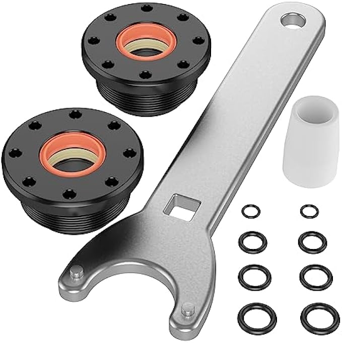 HC5345 Seal Kit - Front Mount Hydraulic Steering Cylinder Seal Kit with Pin Wrench HS5157 Fit for HC5340, HC5341, HC5342, HC5343, HC5344, HC5345, HC5346, HC5347, HC5348, HC5358, HC5365 and more