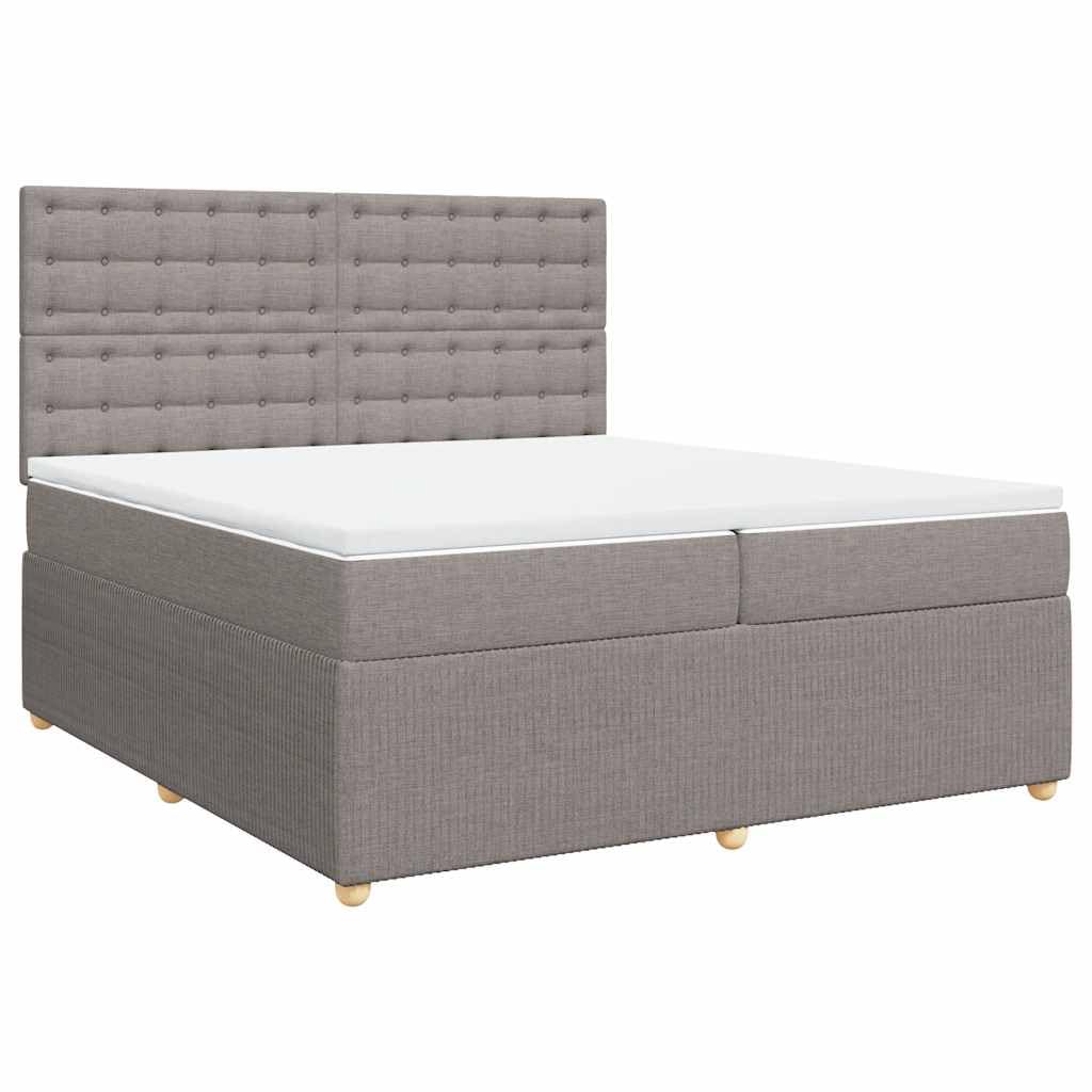 Hothingwell Boxspring Taupe Bed 200x200 cm Tekstylia