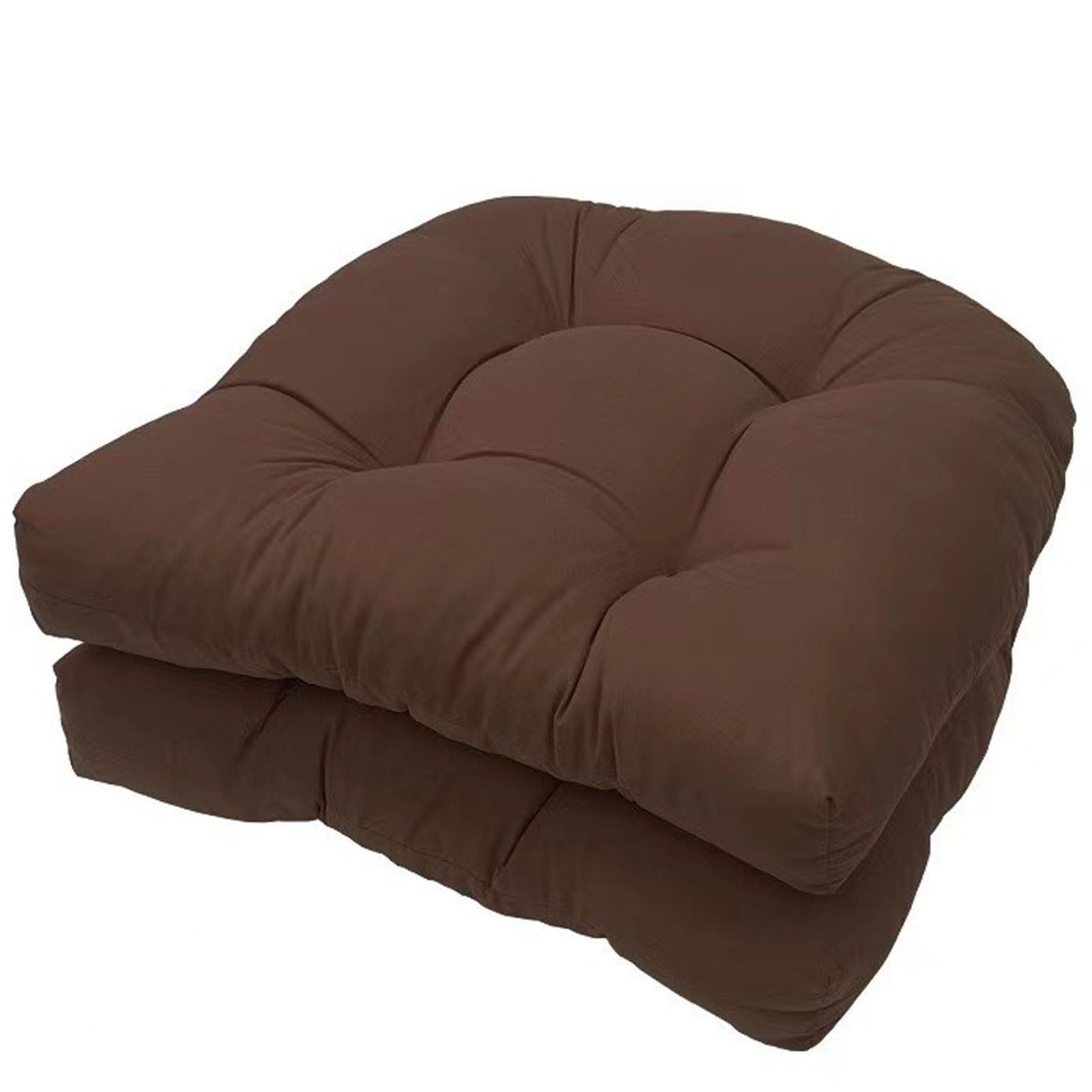 Coussins de chaise d'extérieur marron 48x48 cm | Lot de 2 confort de jardin